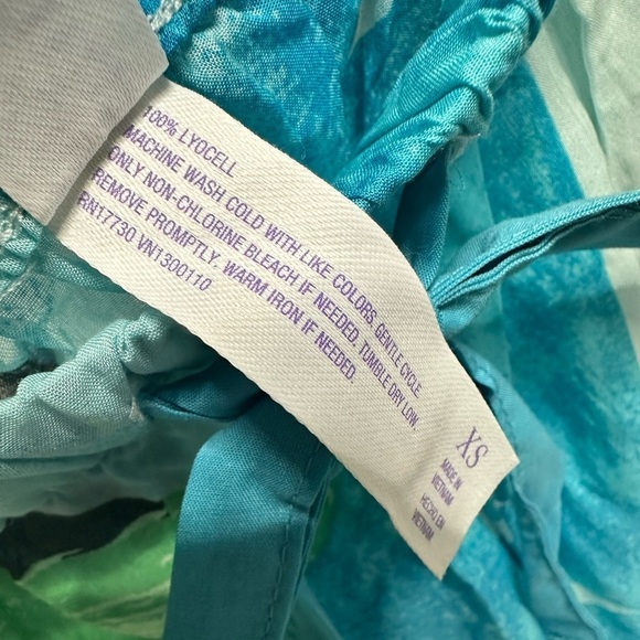 Tropical print high waist wide leg pants XS - Picture 4 of 6